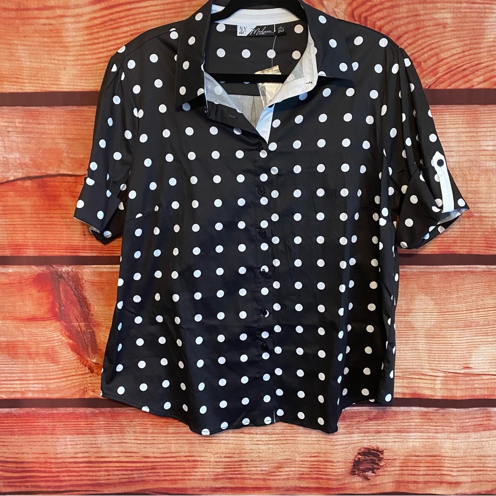 New York & Co Polka Dot Madison Shirt